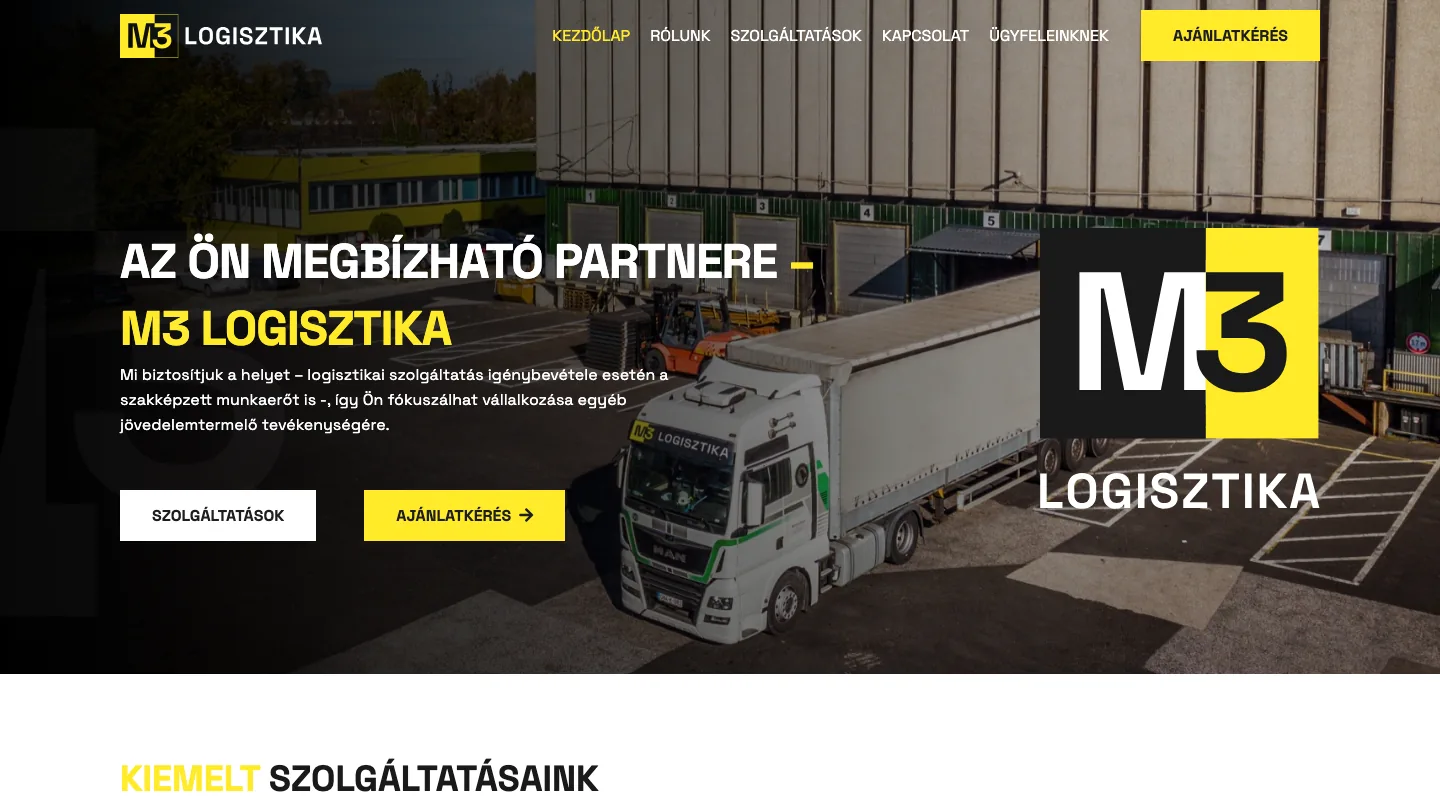 M3 Logisztika - Webbranding megbízásból