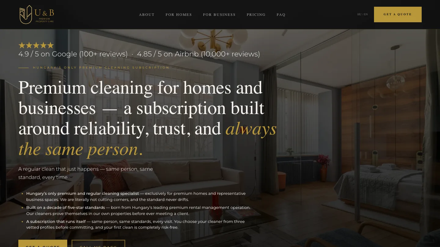 Premium Property Care - Webbranding megbízásból